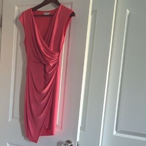 London Times Asymmetrical Pink Dress